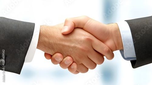 Formal Business Handshake Symbolizing Partnership and