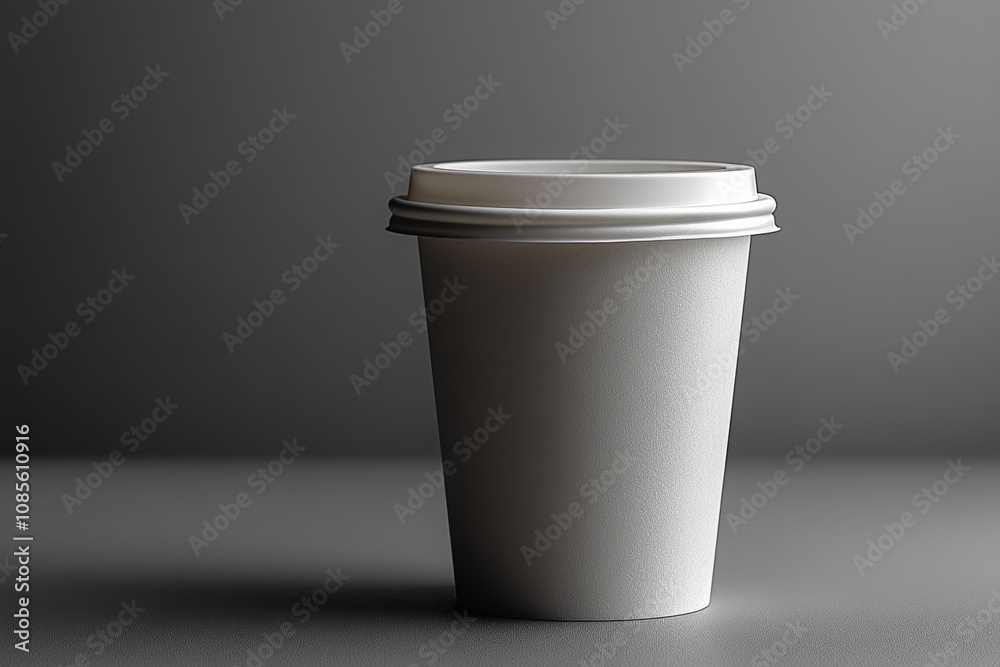 White paper cup of coffee on white background. Hot drink, cappuccino, latte White paper cup of coffee on white background. Hot drink, cappuccino, latte