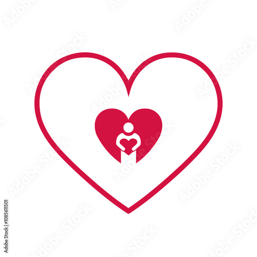 Heart, love, romance or valentine's day red heart. Heart vector icons. Artistic black heart icon vector.