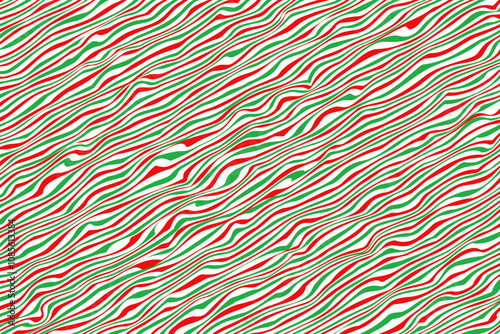 Diagonal tree bark or wooden texture pattern in red and green on white on white background. Vector illustration for background and wallpaper.