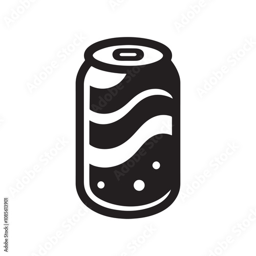 Beer, soda can icon Soda Drink icon Drink can silhouette vector isolated on white background