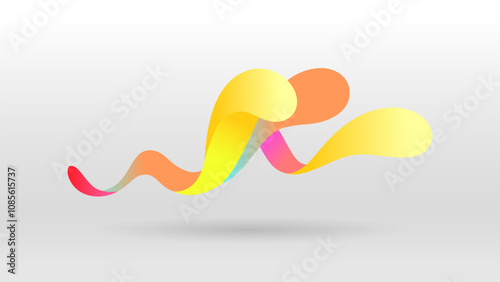 Soft motion wave element abstract vector background