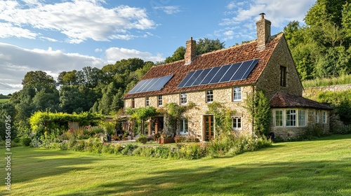 Restored Old Farmhouse with Solar Panels