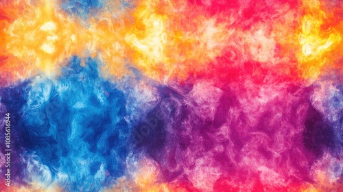 Wallpaper Mural Vibrant tie dye seamless pattern showcasing cosmic abstract designs and colorful neon textures perfect for fashion textiles artistic prints home decor Torontodigital.ca