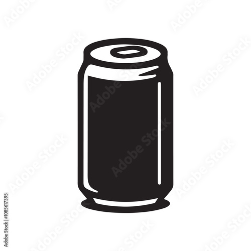 Beer, soda can icon Soda Drink icon Drink can silhouette vector isolated on white background