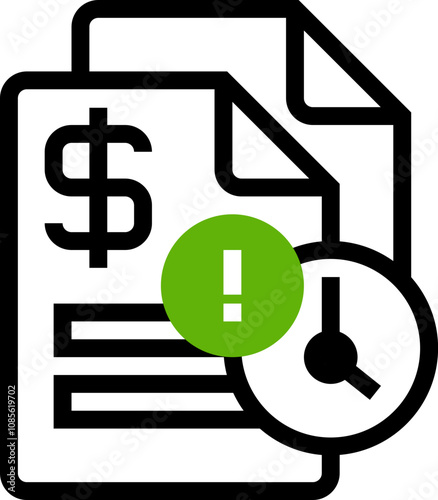 Payment Overdue Line Icon