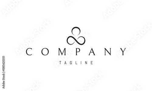 Vector logo with an abstract image of the sun and the infinity sign underneath it.