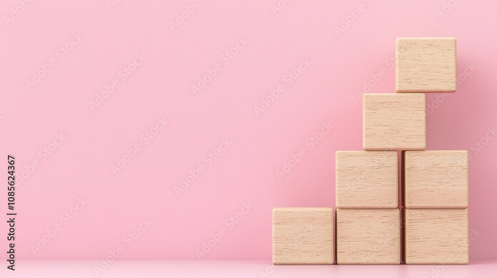Business SEO Wood Block Concept. A minimalistic arrangement of wooden blocks stacked against a soft pink background, creating a simple yet elegant display. Business SEO Wood Block Concept. A minimalistic arrangement of wooden blocks stacked against a soft pink background, creating a simple yet elegant display.