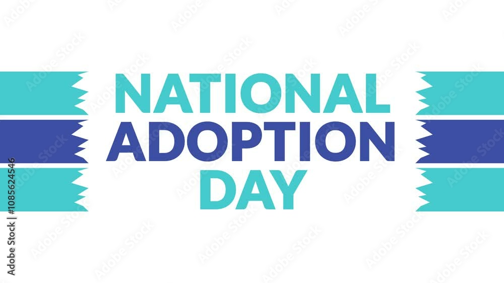 National Adoption Day In and Out text from split line animation on a White background. Which is observed every year in November to celebrate and wish National Adoption Day National Adoption Day In and Out text from split line animation on a White background. Which is observed every year in November to celebrate and wish National Adoption Day