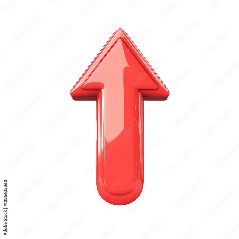 Red arrow pointing up isolated on transparent background PNG Red arrow pointing up isolated on transparent background PNG
