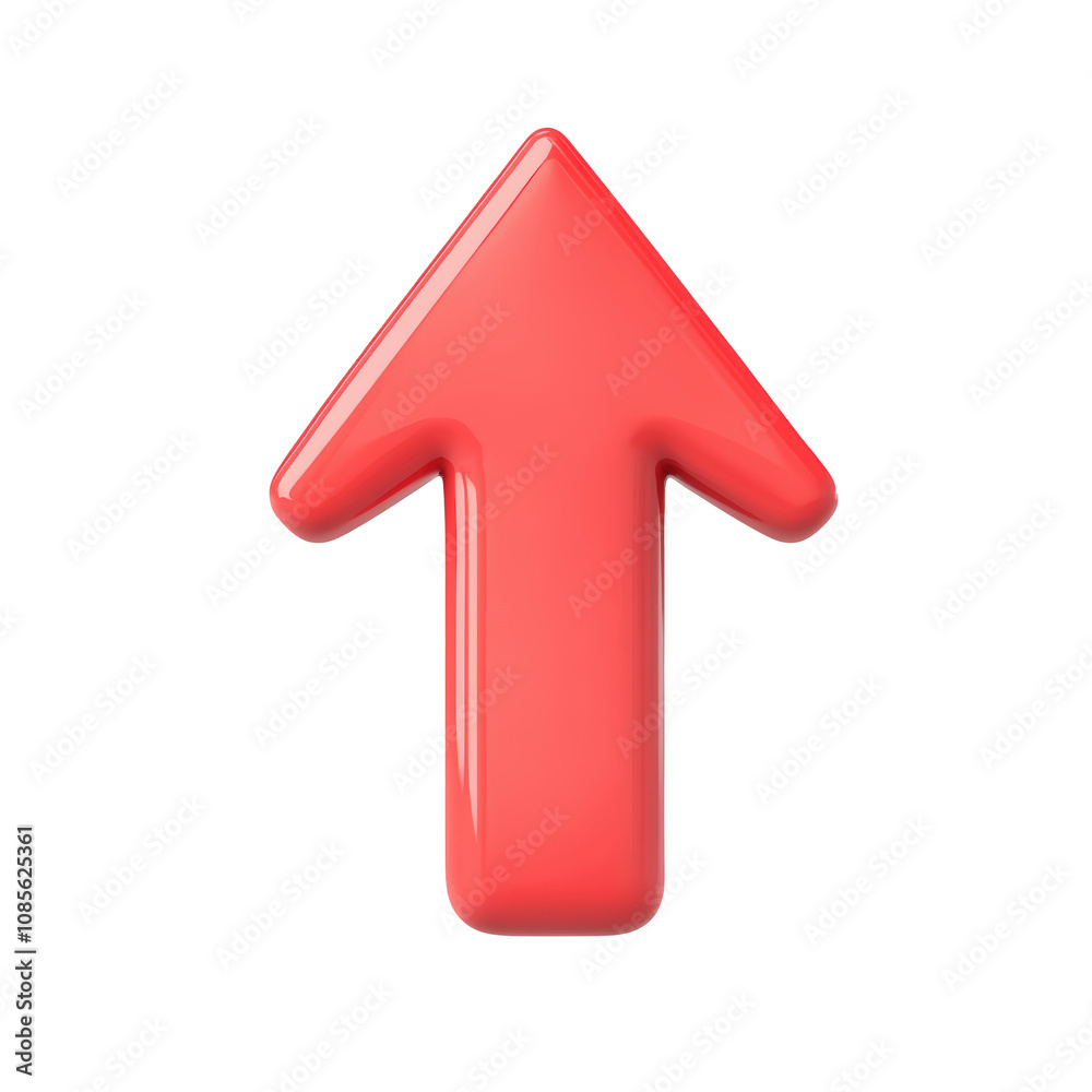 Red arrow pointing up isolated on transparent background PNG Red arrow pointing up isolated on transparent background PNG