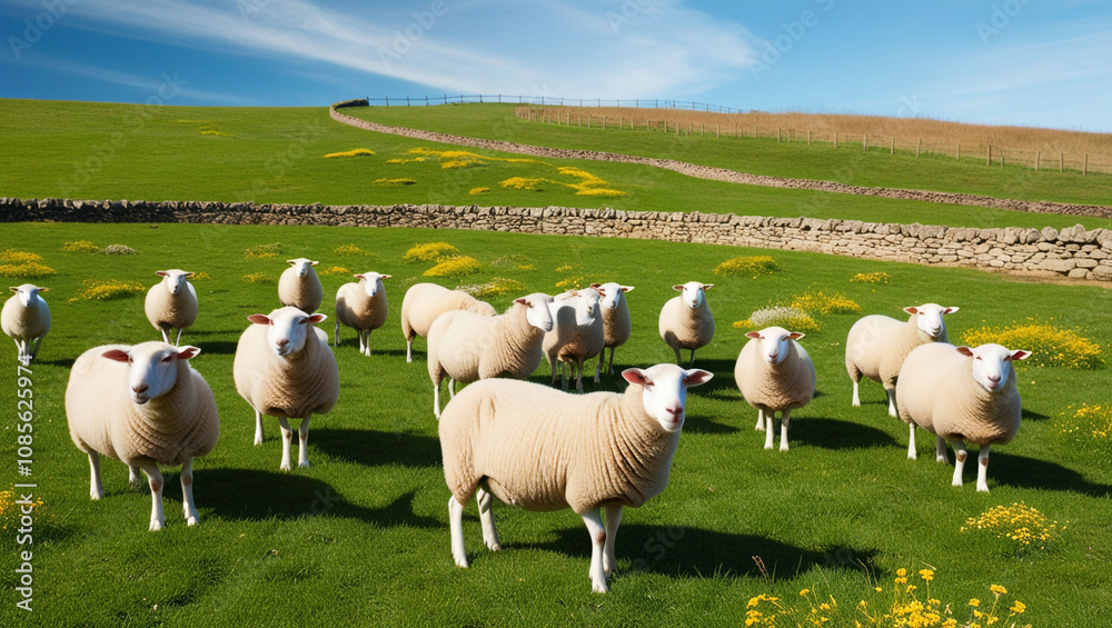 Obraz premium Sheep on pasture