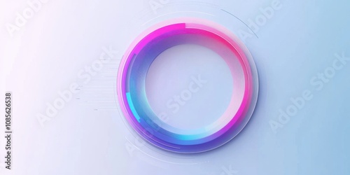 Minimalist circular infographic with precision details and pastel gradients, elegant modern design,