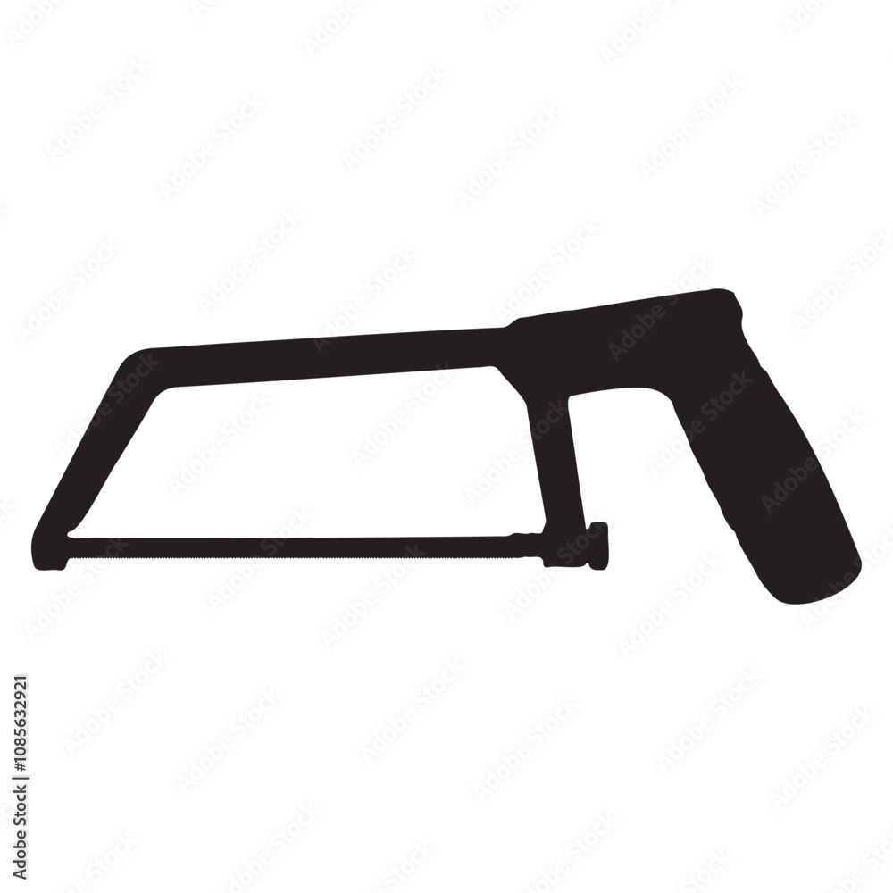 Coping Saw Silhouette Vector Illustration Coping Saw Silhouette Vector Illustration