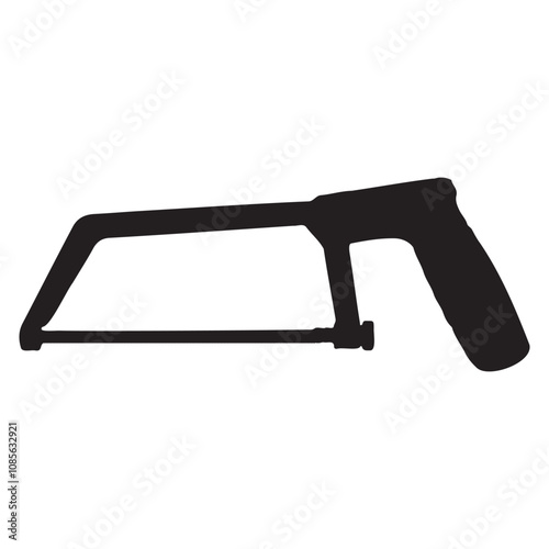 Coping Saw Silhouette Vector Illustration