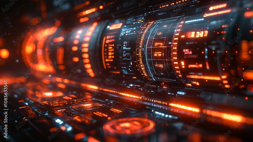 Obraz premium Advanced payment system illuminated digital currencies radiant encryption layers and a seamless glowing interface representing secure online payments