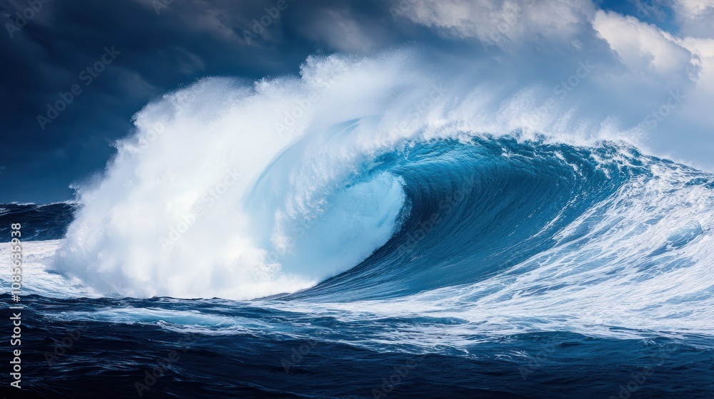 Fototapeta premium Massive Wave Crashing in the Ocean