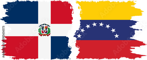 Venezuela and Dominican Republic grunge flags connection, vector Free Download Venezuela and Dominican Republic grunge flags connection, vector - GFXLoad
