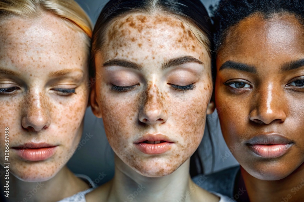 portrait of a woman with acne portrait of a woman with acne