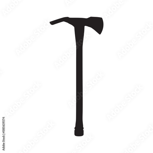 Pulaski Axe Silhouette Vector Illustration