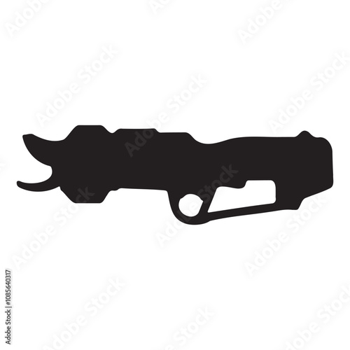 Garden Cordless Shears Pruning Tool Silhouette Vector Illustration