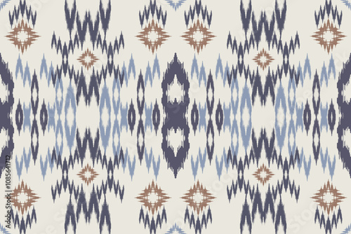 Motifs Ikat floral embroidery floral.ethnic oriental pattern traditional.geometric folklore ornament. Seamless striped pattern in Aztec style. Design for texture, fabric, clothing, wrapping