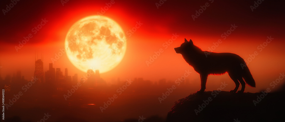 A Wolf’s Cry to the Moon Over a Futuristic Urban Landscape
A Wolf’s Cry to the Moon Over a Futuristic Urban Landscape