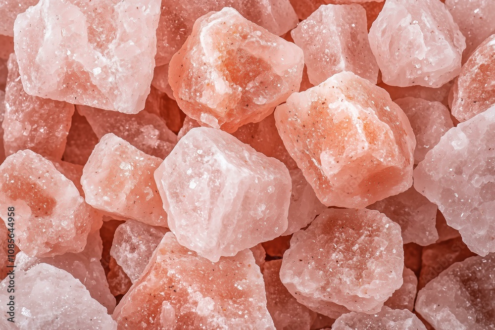 Pink Himalayan Salt Crystals in Close-Up View, Highlighting Their Unique Texture and Natural Color. Great for Culinary Ingredient Features, Health and Wellness Content, or Exotic Spice Blogs Pink Himalayan Salt Crystals in Close-Up View, Highlighting Their Unique Texture and Natural Color. Great for Culinary Ingredient Features, Health and Wellness Content, or Exotic Spice Blogs