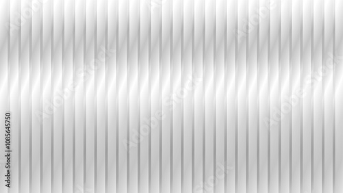 White and grey ribbed glass texture background. Soft frosted acrylic reeded wavy surface. Fluted door window close-up. The glassy background design creates a delicate, airy feel—a vector illustration.