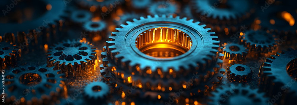 A vast interconnected network of gears symbolizing cooperation, precision, and the smooth operation of complex systems, representing collaboration, innovation, and the seamless integration of technolo A vast interconnected network of gears symbolizing cooperation, precision, and the smooth operation of complex systems, representing collaboration, innovation, and the seamless integration of technolo