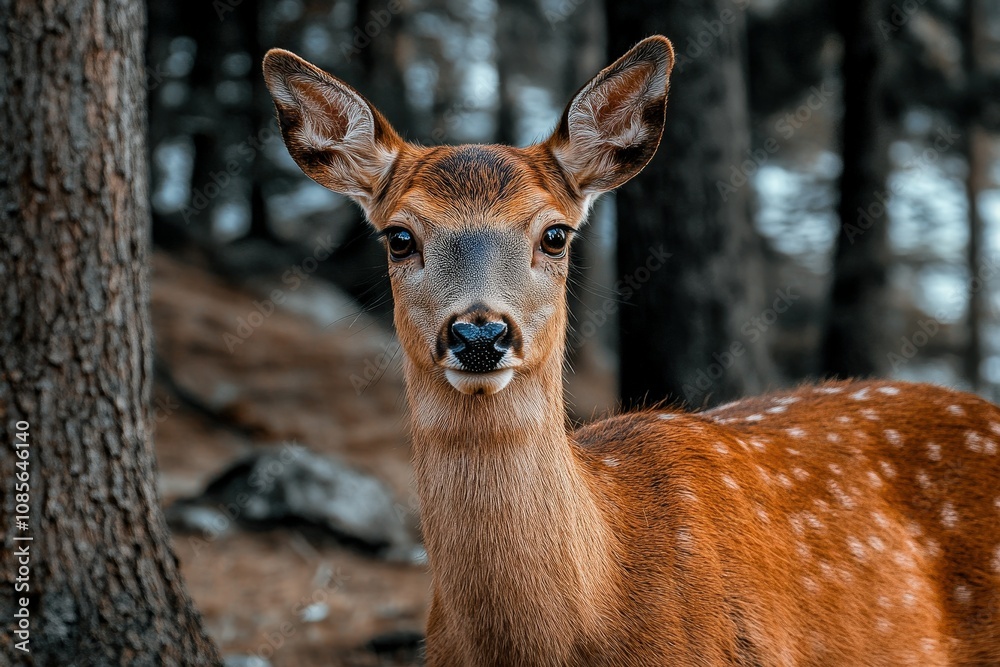 white-tailed deer (Odocoileus virginianus). Beautiful simple AI generated image white-tailed deer (Odocoileus virginianus). Beautiful simple AI generated image