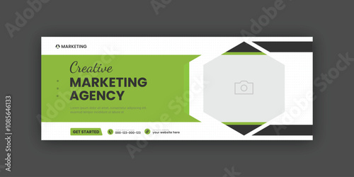 Digital marketing corporate social media facebook cover template