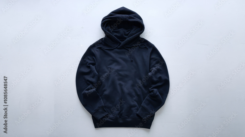 A stylish black hoodie laid flat on a smooth surface, showcasing its modern design and soft fabric texture, perfect for casual wear. A stylish black hoodie laid flat on a smooth surface, showcasing its modern design and soft fabric texture, perfect for casual wear.