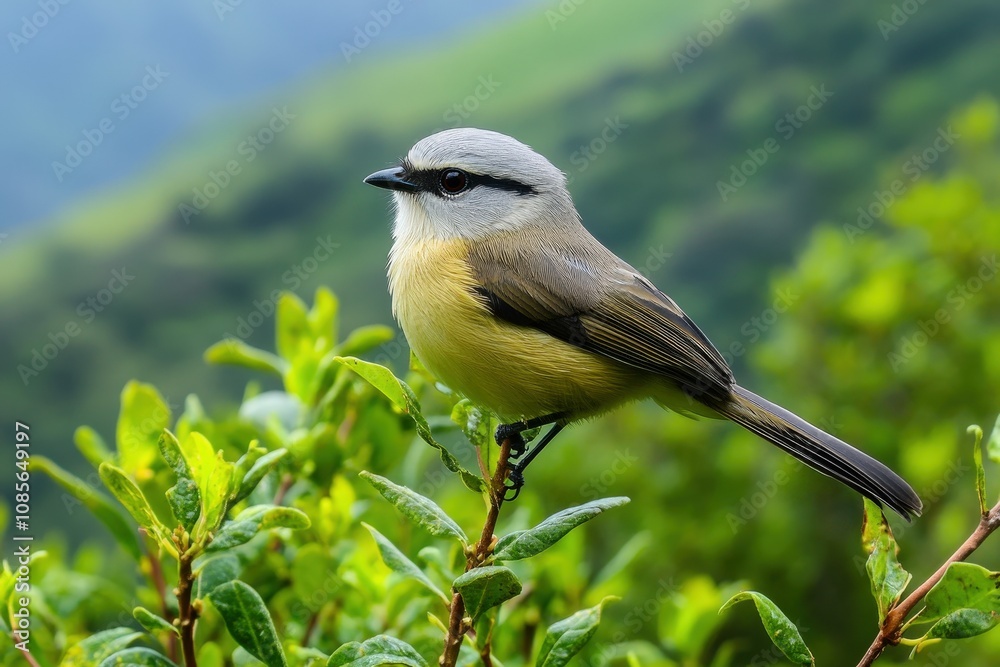 Fototapeta premium Yellow-vented Bulbul. Beautiful simple AI generated image