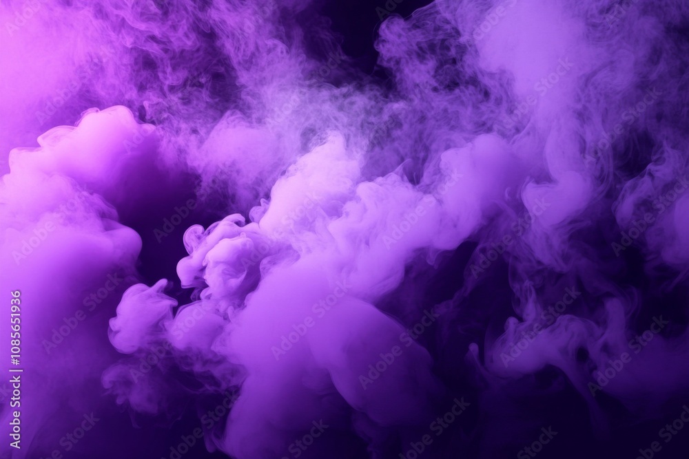 Dark Purple Abstract Background with Swirling Smoke Creating Energy and Movement, Vibrant Colors on Black. Mysterious and Captivating. Dark Purple Abstract Background with Swirling Smoke Creating Energy and Movement, Vibrant Colors on Black. Mysterious and Captivating.