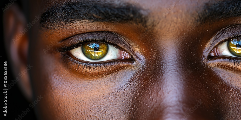 Close-up of a Young Person's Expressive Face With Striking Green Eyes Reflecting Light and Depth, Captured in Soft Natural Lighting Highlighting Skin Tones and Features Close-up of a Young Person's Expressive Face With Striking Green Eyes Reflecting Light and Depth, Captured in Soft Natural Lighting Highlighting Skin Tones and Features