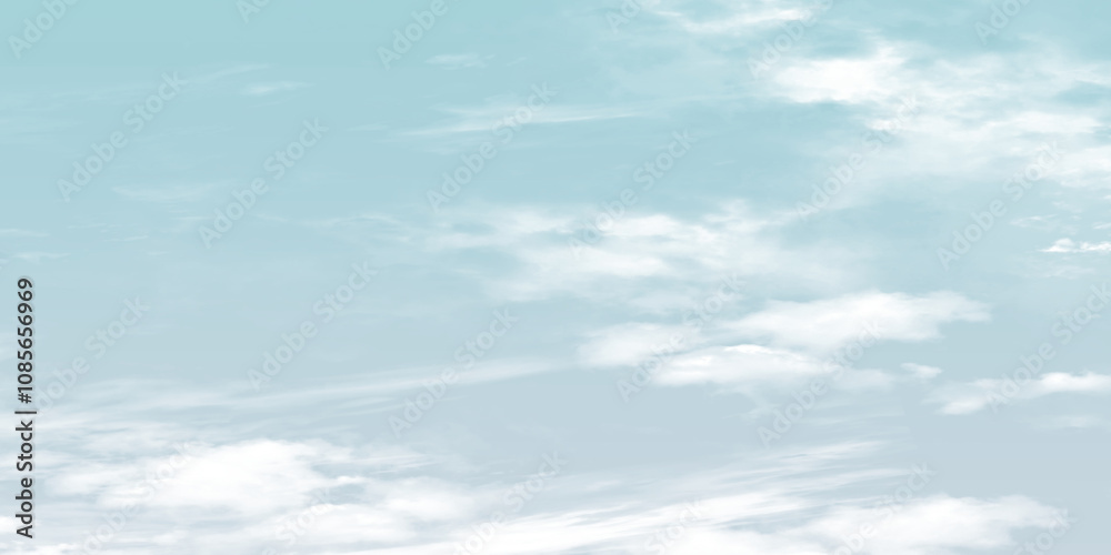 Obraz premium 背景素材_青空と雲