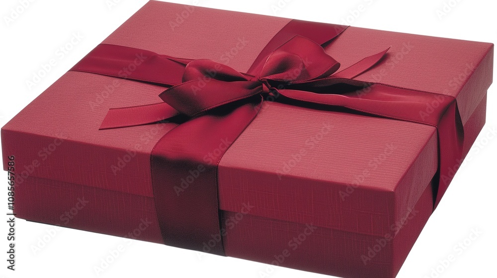 Red Gift Box Tied with a Ribbon - a festive and delightful visual. The red gift box wrapped in a ribbon brings a joyful and celebratory atmosphere. Red Gift Box Tied with a Ribbon - a festive and delightful visual. The red gift box wrapped in a ribbon brings a joyful and celebratory atmosphere.