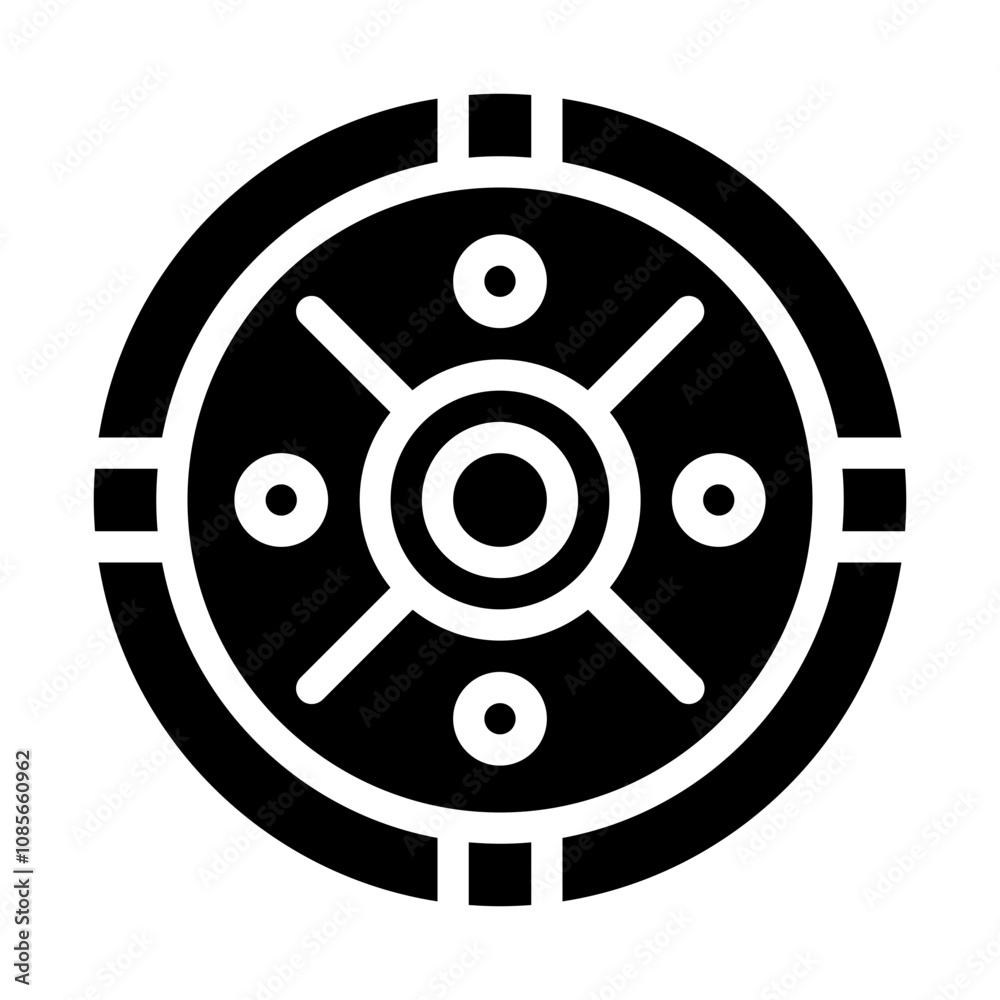 Obraz premium War solid icon
