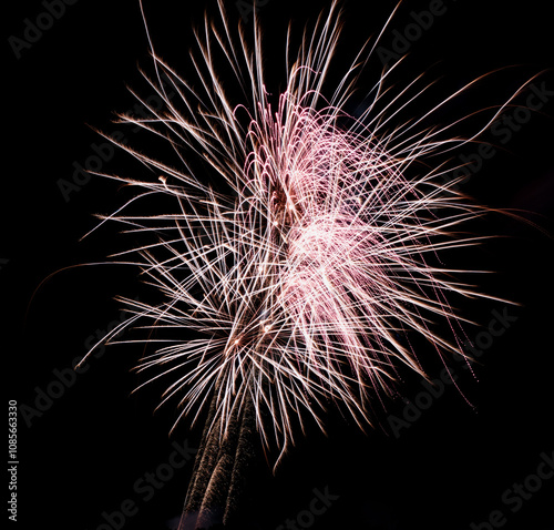 Obraz na płótnie Abstract fireworks background w salonie