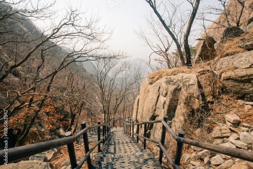 peak of stone in Bukhansan national park, Seoul - sep, 2 2024 photo