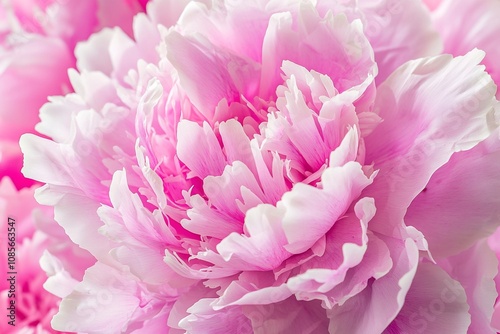 Delicate Pink Peony Bloom: A Stunning Floral Close-up