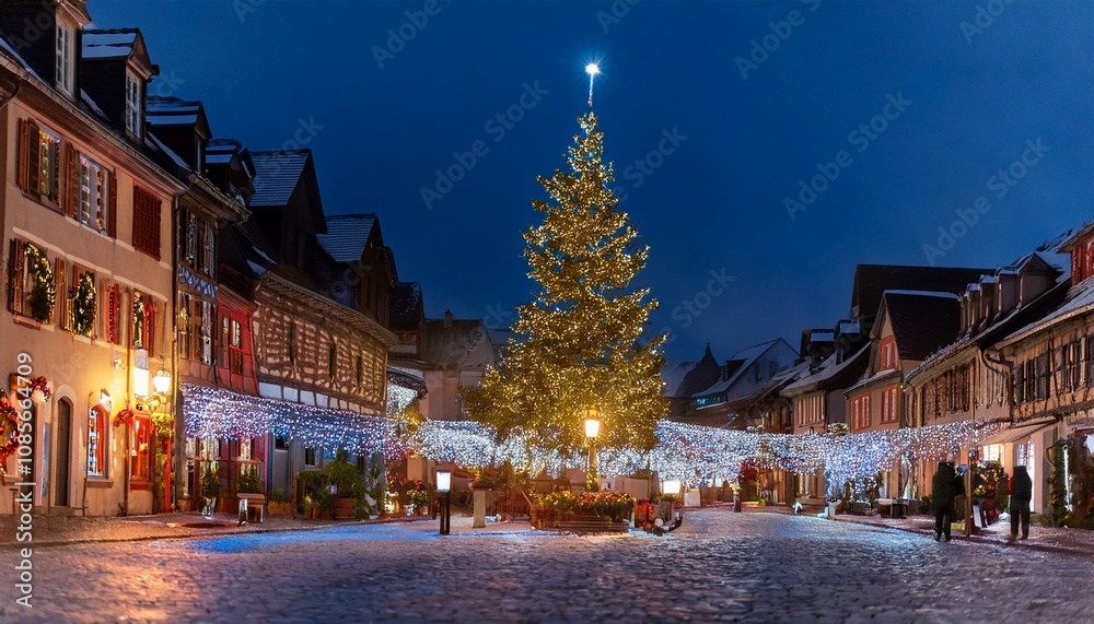 Petit-Champlain at Lower Old Town (Basse-Ville) at night on christmas event Petit-Champlain at Lower Old Town (Basse-Ville) at night on christmas event