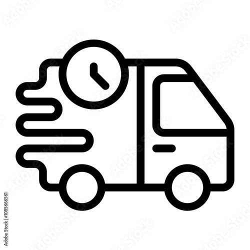 Fast Delivery line icon
