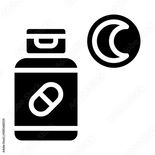 Melatonin solid icon