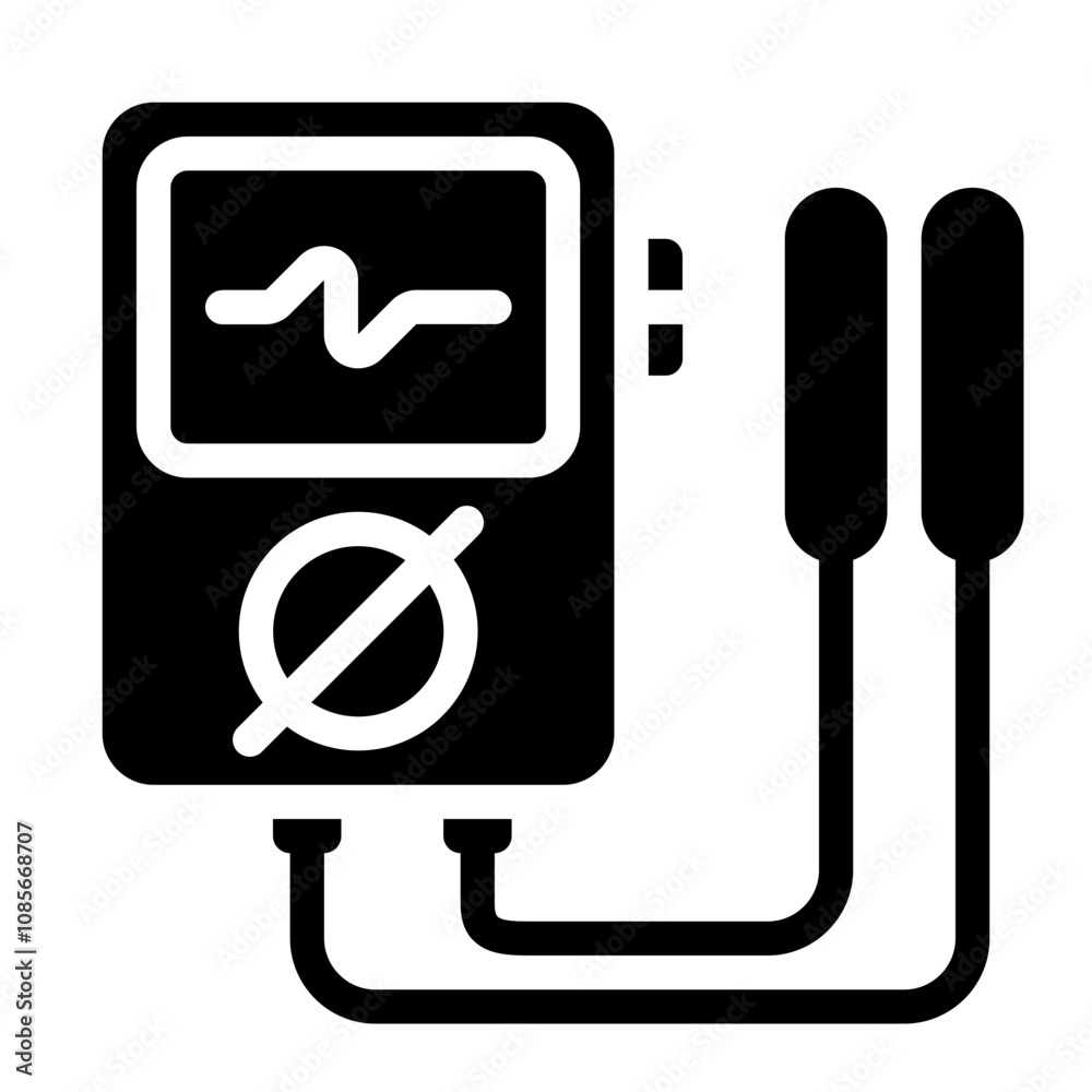 Multimeter solid icon Multimeter solid icon