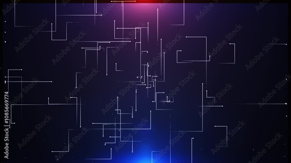 Abstract Digital Circuit Animation Loop Abstract Digital Circuit Animation Loop