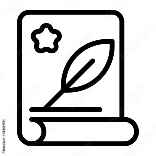 Qoil Writing line icon