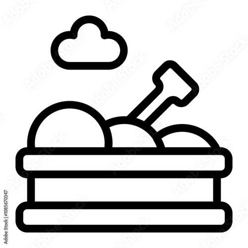 Sandbox line icon