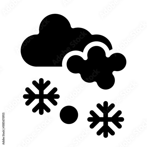 Snowing solid icon